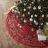 Imperial Design Hand Beaded Christmas Tree Skirt on Red - Large - 60" - ARCADIA HOME